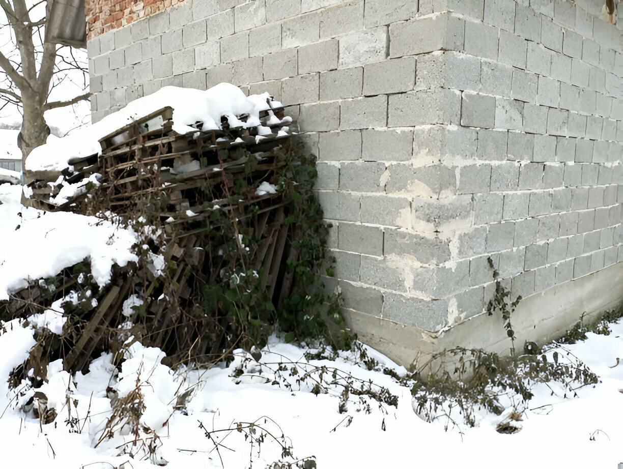 Abrissarbeiten im Winter